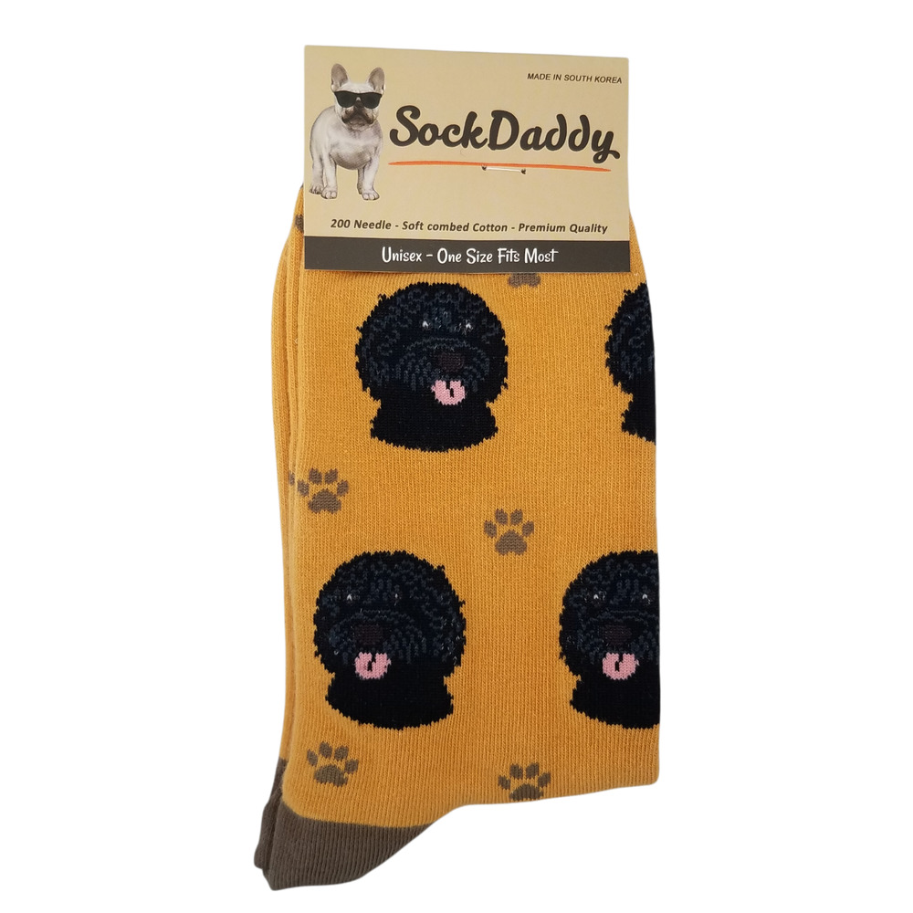 Black Labradoodle Dog Pet Lover Fun Novelty Dress Casual‎ Unisex Sock Daddy